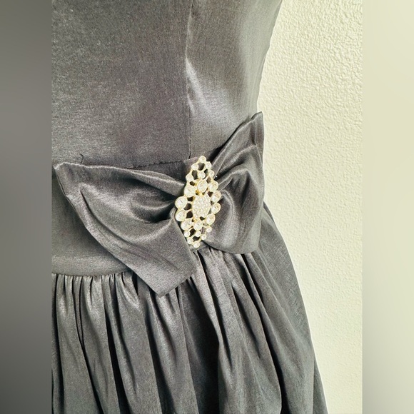 Vintage Elegant Black Strapless Formal Dress Size Large - Picture 7 of 11